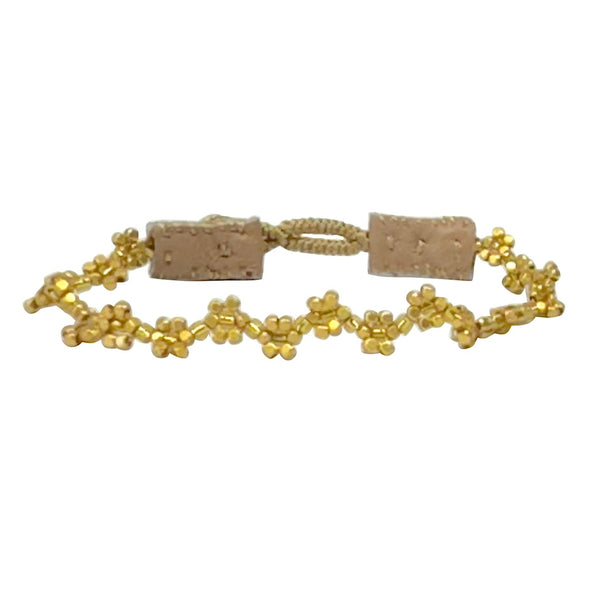 CAP FLOWER GOLD - Delicate Gold Bracelet with Flower Details