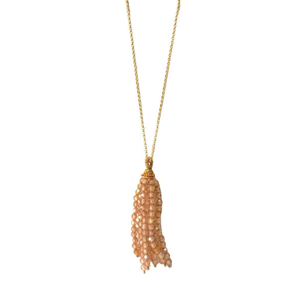 Luxury Gemstone Tassel Necklace – Stone Tassel | IBU Jewels