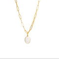NECKLACE PAPERCLIP LINK PENDANT