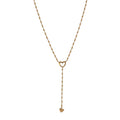 Gold-plated NECKLACE HEART DROP with delicate heart pendant, crafted by skilled artisans.