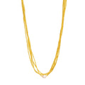 NECKLACE OF GOLD STRINGS WITH PEARL