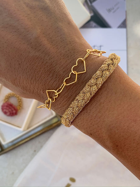 Zilveren armband rhodiumplated hart | -NL