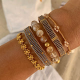 BRACELET CAP FLOWER GOLD