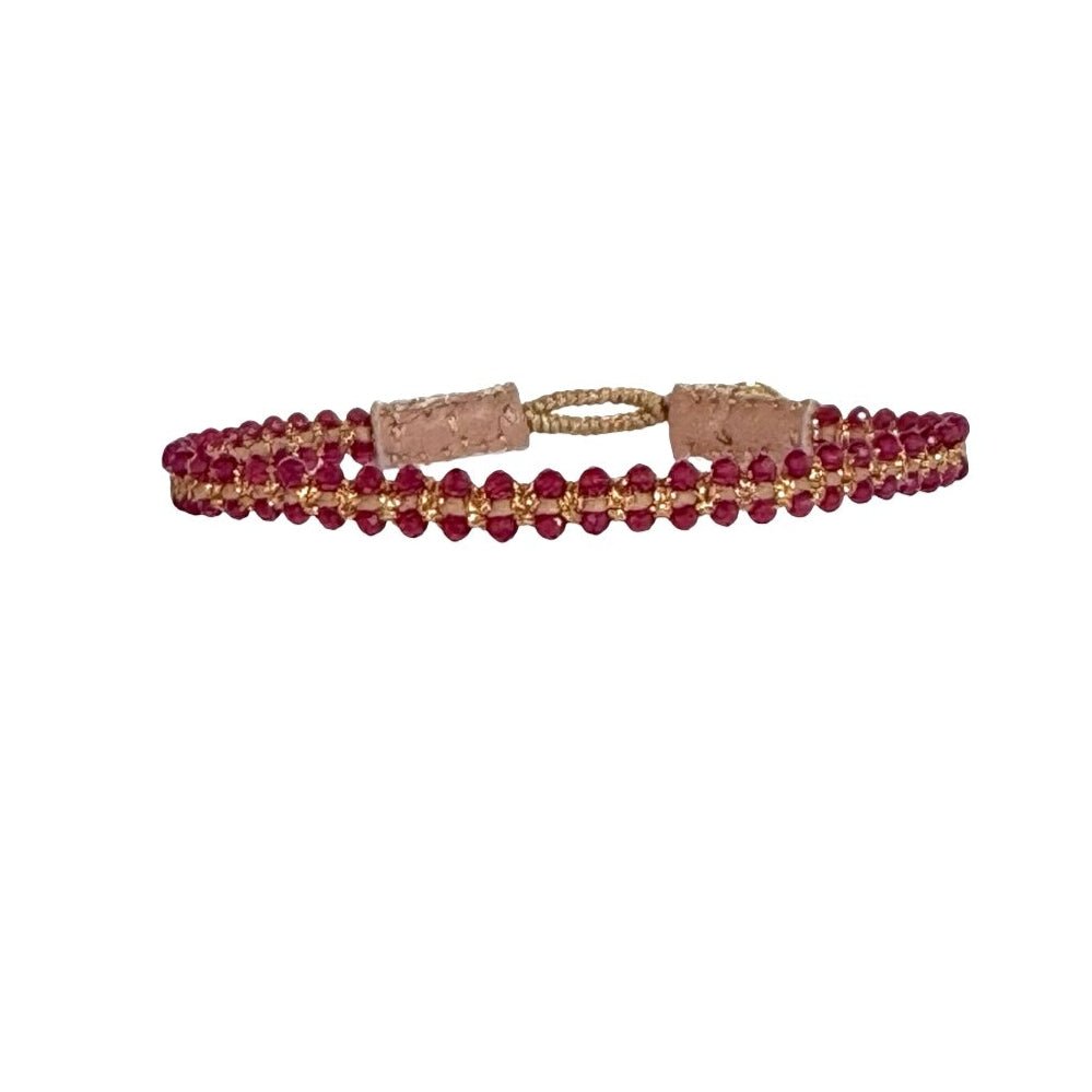 High-end handmade bracelet with semi-precious stones, luxury artisan design.