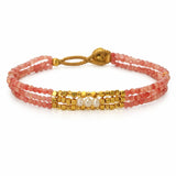 LULU LILY BRACELET - CHERRY QUARTZ