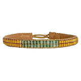 BAMBOO STONES 2 ROW BRACELET - AMAZONITE