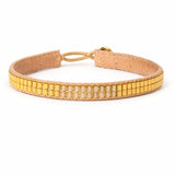 BAMBOO STONES 2 ROW BRACELET - CRYSTAL QUARTZ