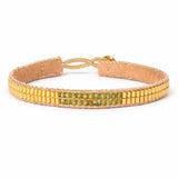 BAMBOO STONES 2 ROW BRACELET - PERIDOT