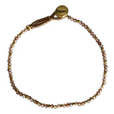LULU STONE DOT BRACELET - CHAMPAGNE QUARTZ