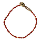 LULU STONE DOT BRACELET - RED JADE