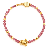 BRACELET LULU TURTLE - PINK TOURMALINE