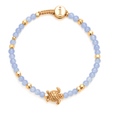 BRACELET LULU TURTLE - BLUE CHALCEDONY