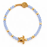 BRACELET LULU TURTLE - BLUE CHALCEDONY