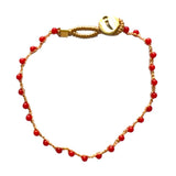 LULU FINE BRACELET - RED JADE