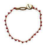 LULU FINE BRACELET - RED JADE