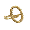 RING BELLE adjustable gold-plated circle ring for women, handcrafted, elegant style