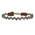 CAP TWIST BRACELET with champagne quartz and gold plated links, adjustable size, elegant fall accessory
