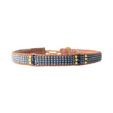 STONE STRIPE BRACELET - GUNMETAL