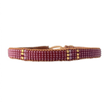 STONE STRIPE BRACELET - MAROON