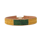 BRACELET BAMBOO STONE - GREEN JADE