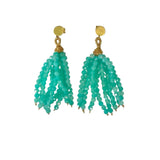 EARRING STONE TASSLE - AMAZONITE