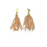 EARRING STONE TASSLE - SUNSTONE