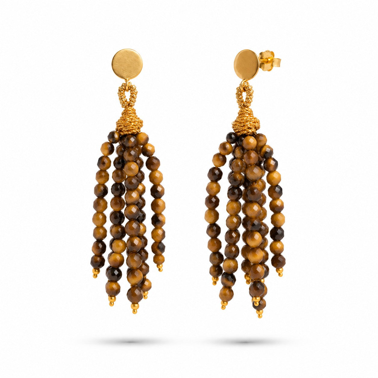 EARRING STONE TASSLE