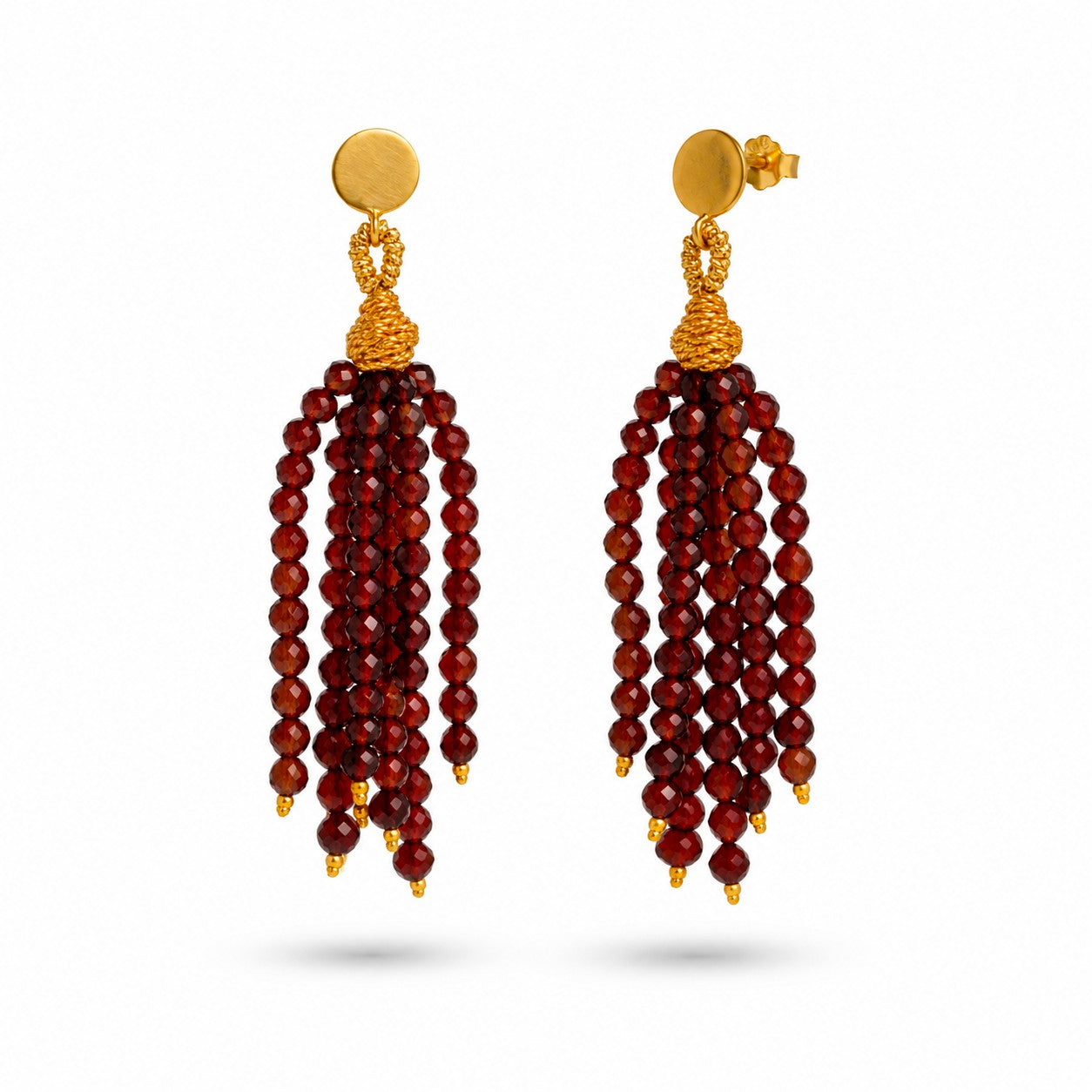 EARRING STONE TASSLE