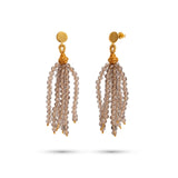 EARRING STONE TASSLE - SMOKY QUARTZ