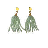 EARRING STONE TASSLE - AVENTURINE