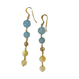 EARRING BO DROP - BLUE CALCEDONY