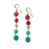 EARRING BO DROP - CHERRY QUARTZ