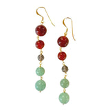 EARRING BO DROP - RUBY-AVENTURINE