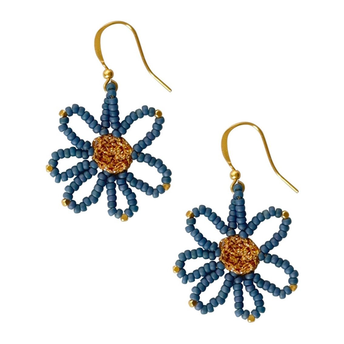 EARRING DAISY PETROL