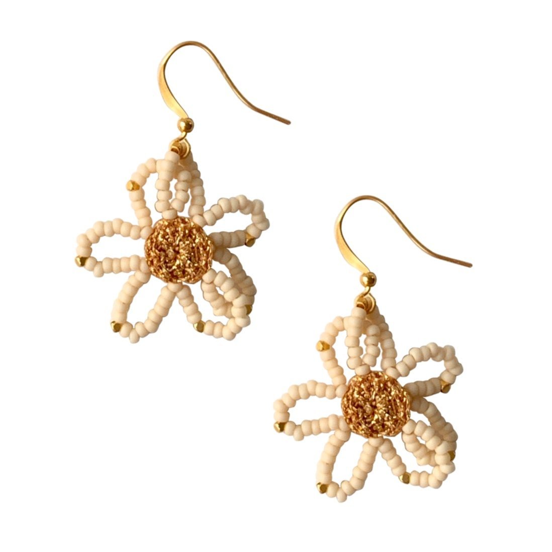 EARRING DAISY ANTIQUE BEIGE