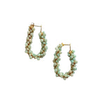 EARRING JAZZY STONES - AMAZONITE