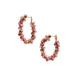 EARRING JAZZY STONES - PINK TOURMALINE