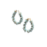 EARRING JAZZY STONES - BLUE CALCEDONY