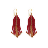 EARRING GLOW DROP - MAROON