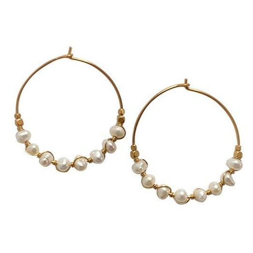 EARRING PEARL HOOP