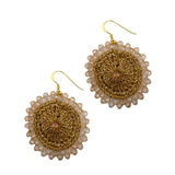 EARRING SOL - CHAMPAGNE QUARTZ