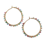 HOOP MULTI STONE CISSY EARRING - SUMMER