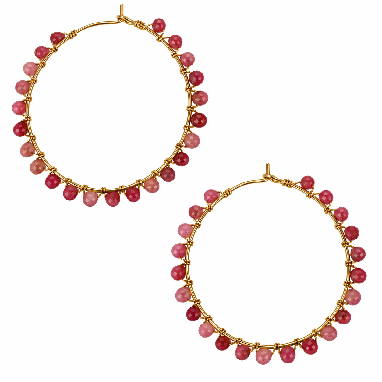 HOOP MULTI STONE CISSY EARRING
