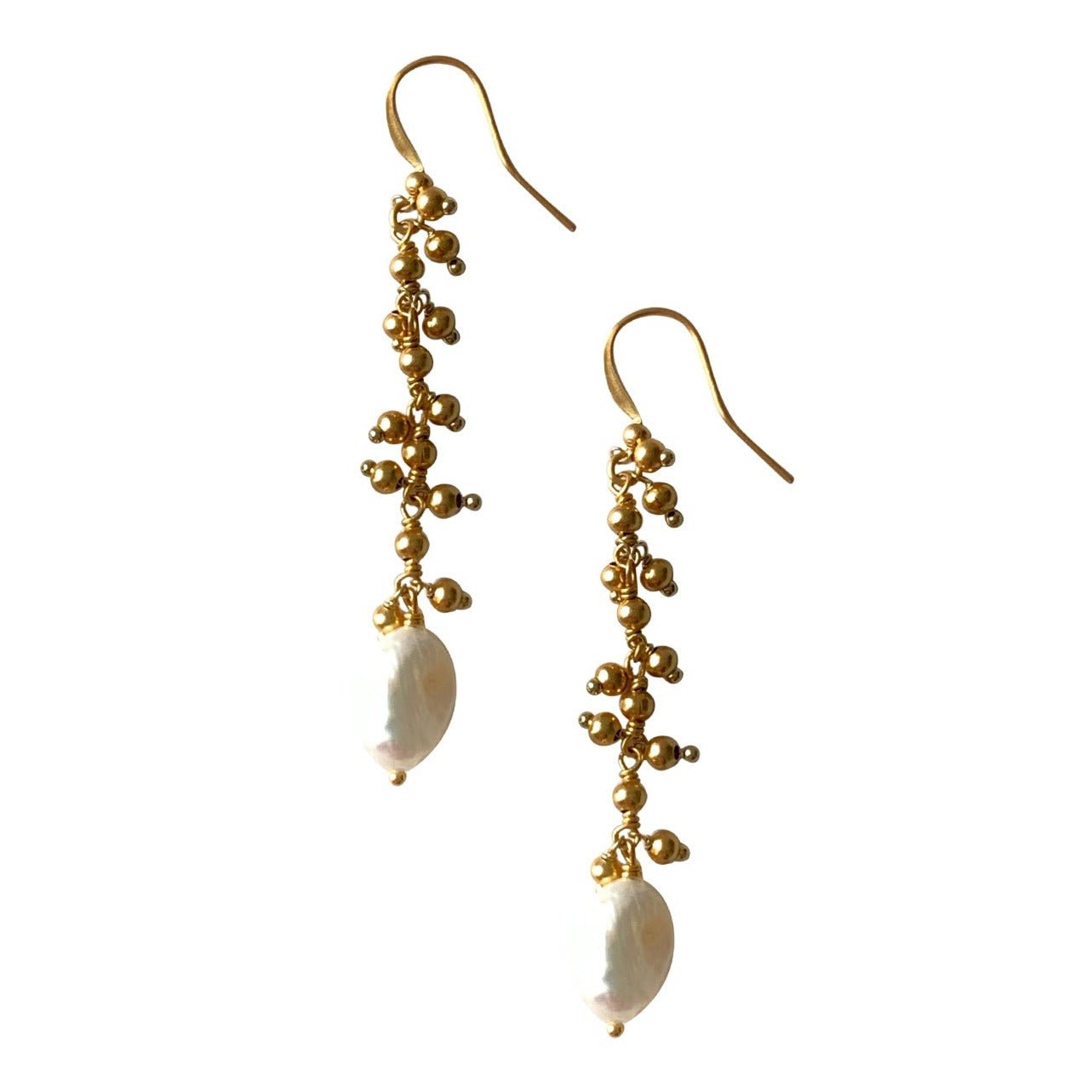 EARRING GOLD DROP PEARL