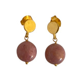 STUD EARRING BO - RODONITE