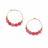 EARRING NEW STONES - PINK TOURMALINE