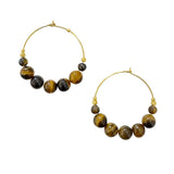 EARRING NEW STONES - TIGER EYE