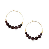 EARRING NEW STONES - GARNET