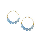 EARRING NEW STONES - BLUE CALCEDONY