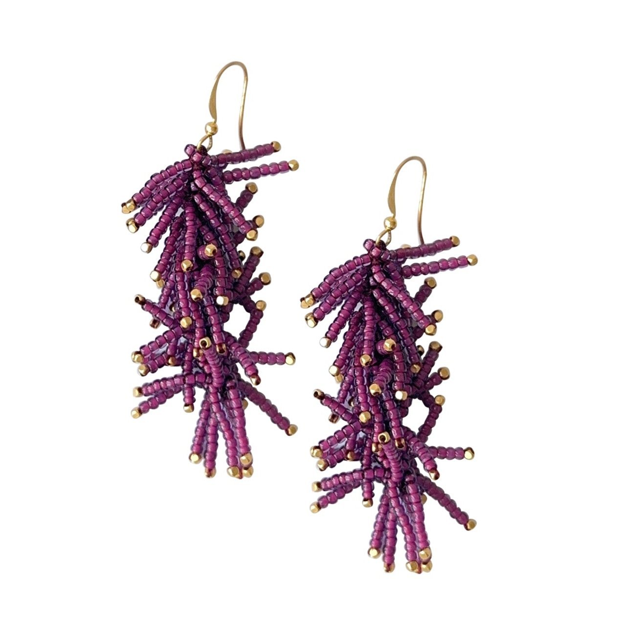 EARRING FLO MAROON